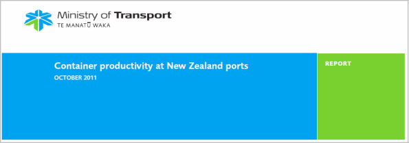 ministry of transport container pruductivity at nz ports october 2011