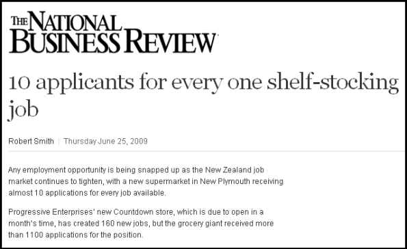 A selection of media reports,  illustrating the very real problem of insufficient jobs for the number of unemployed.  These reports also dispel the myth, used by the Right Wing, and by low-information voters, that people "choose" to be unemployed and do nothing to seek work.