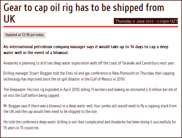 Gear to cap oil rig has to be shipped from UK