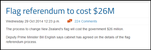 Flag referendum to cost $26M